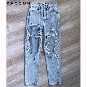 PasSun Distressed jeans Ultra Highrise Slim size 23 holy blue jeans